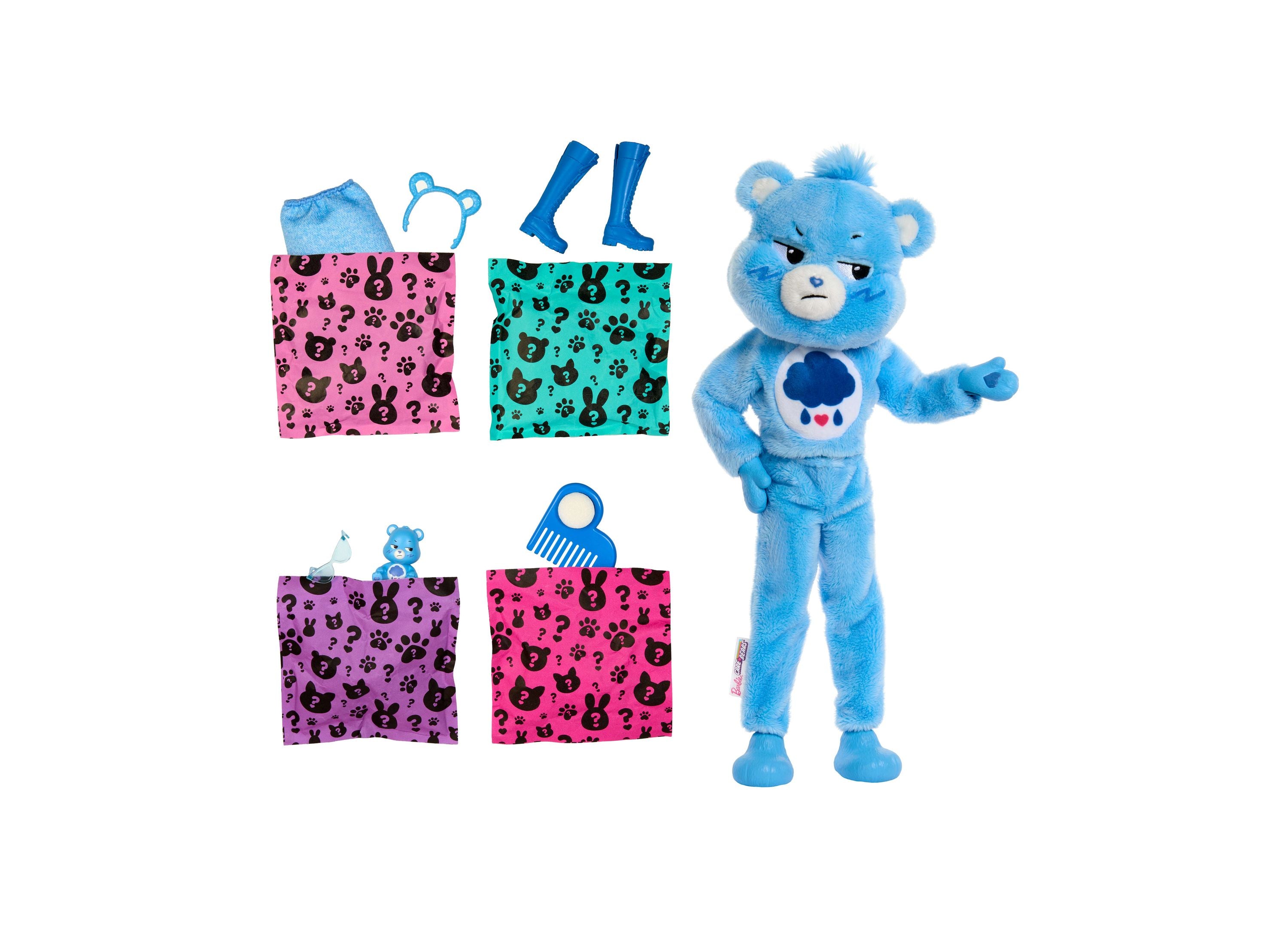 Barbie Cutie Reveal Care Bears Surprise Doll - Unboxing Toy Gift for Kids, Collectible Fashion Doll with Surprise Accessories - Perfect for Birthday Parties & Playtime Fun