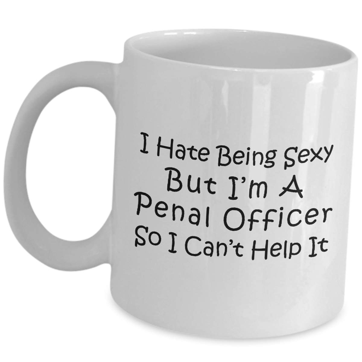 Funny Gifts for Correctional Officers - 'I Hate Being Sexy' Coffee Mug - Thin Gray Line Tea Cup for Prison Guards & Jail Officers - Cute Gag Gift for Corrections Appreciation - Perfect for Office Use, Break Room Humor & Coworker Gifts
