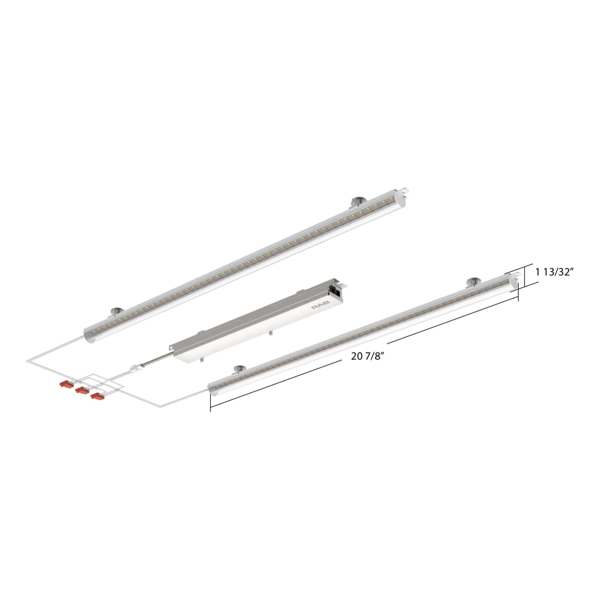 2x2ft LED Magnetic Retrofit Kit - 6000 Lumens, 40W, Selectable CCT (3000K-5000K), Clear Lens, 120-277V - Perfect for Office, Classroom, and Commercial Lighting Upgrades