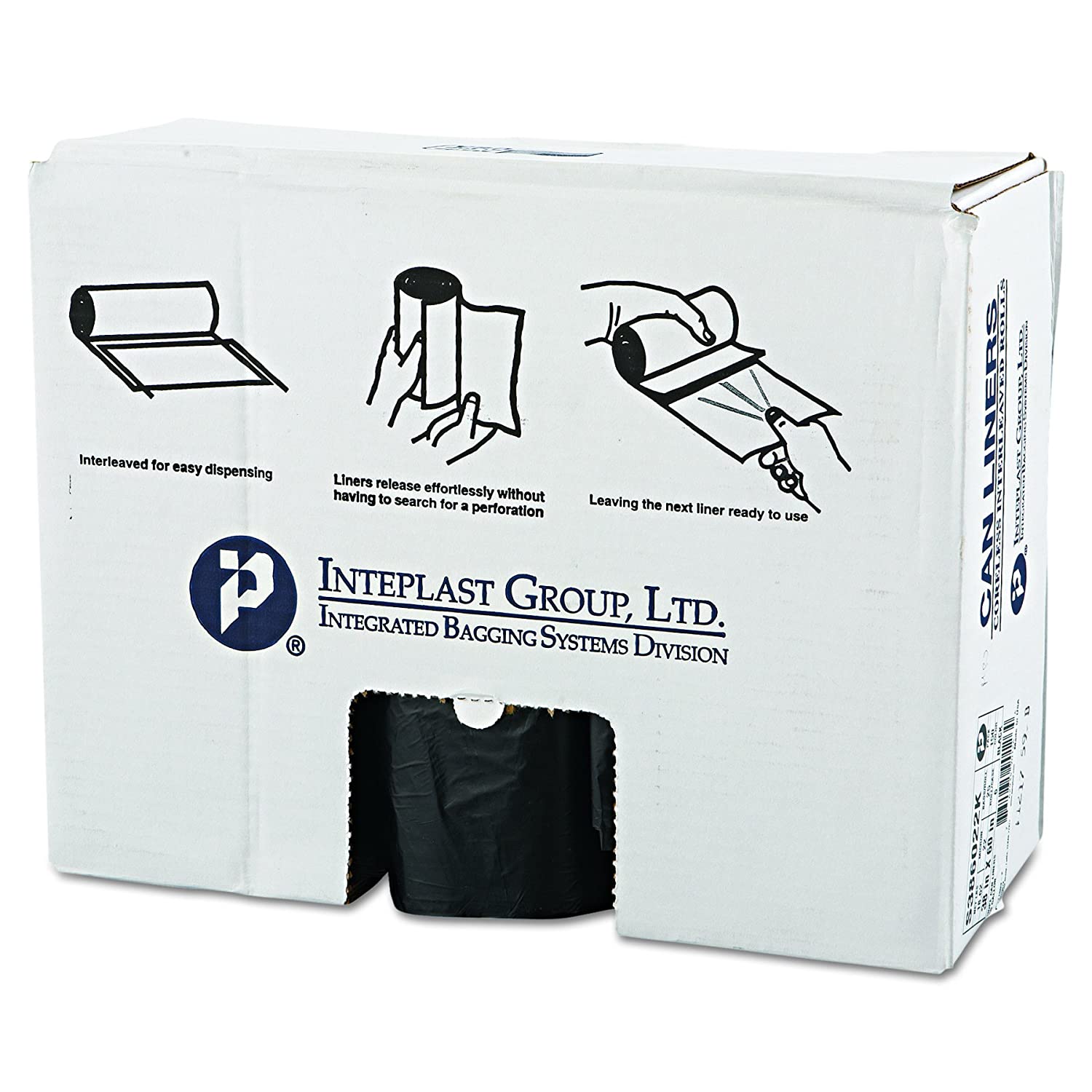 High-Density Black Trash Can Liners Rolls - Heavy-Duty Garbage Bags for Kitchen, Office & Outdoor Use