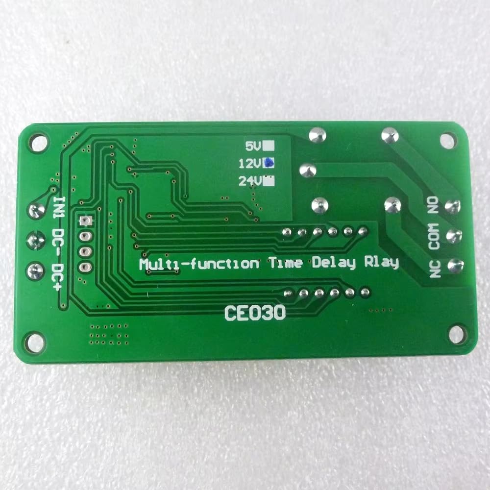 12V 24V DC Multifunction Delay Relay Timer Switch - Adjustable Cycle On/Off PLC Control Module for Industrial Automation & Home DIY Projects