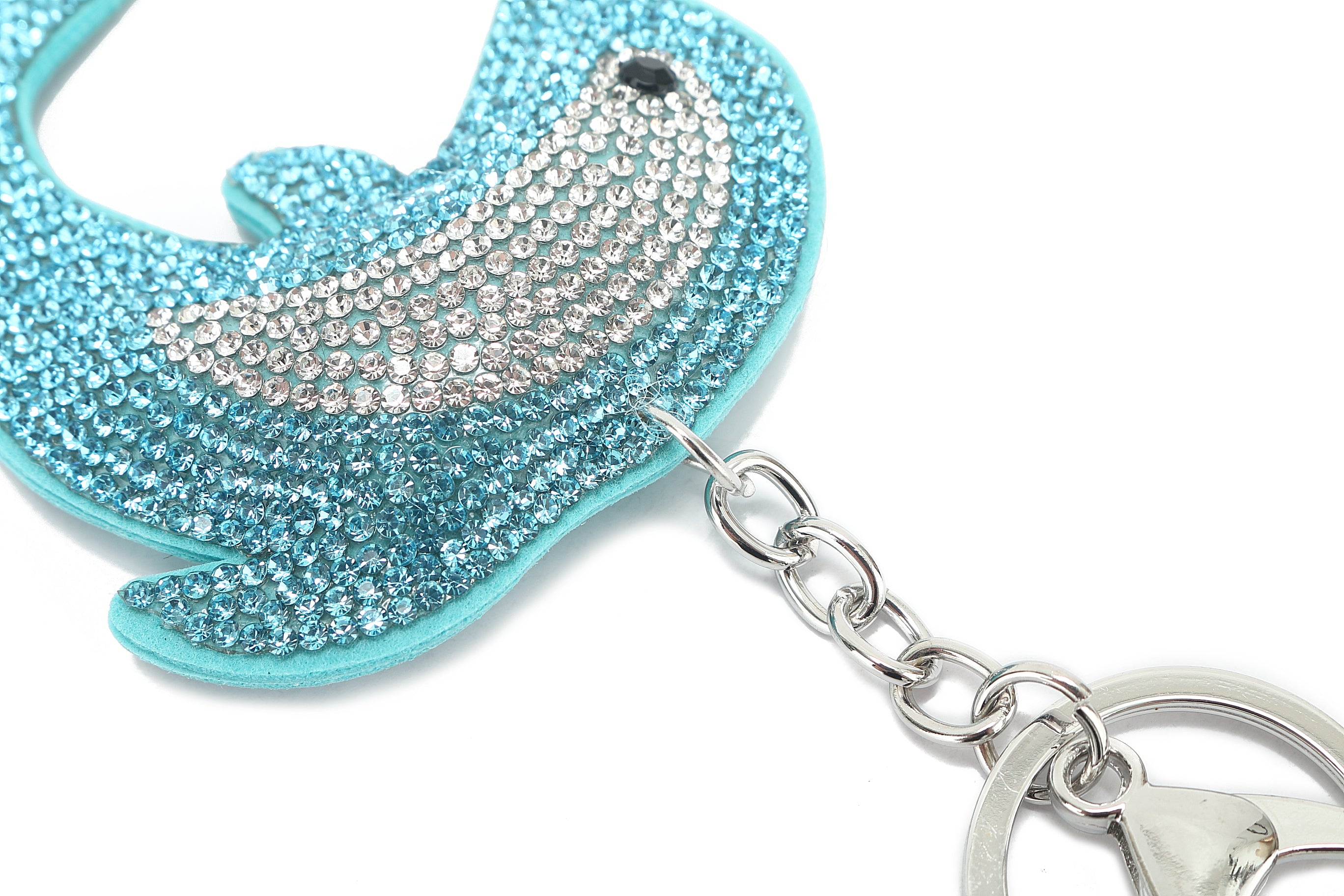 Crystal Dolphin Blue Bag Charm - Elegant & Stylish Accessory for Handbags, Backpacks, and Keychains | Perfect Gift for Women & Girls