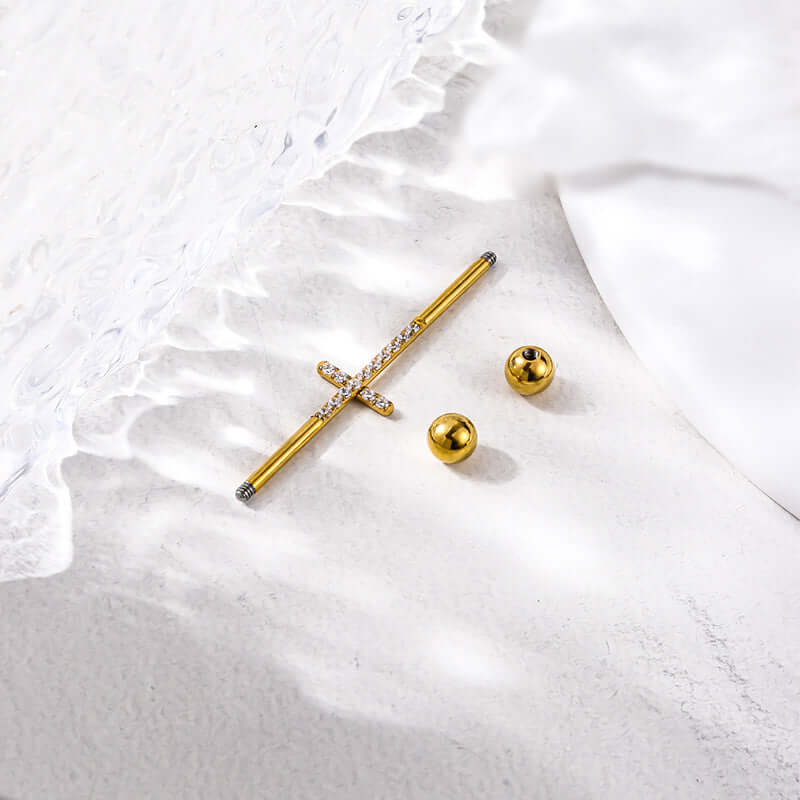 14 Gauge Internally Threaded Industrial Barbell - Surgical Steel Body Jewelry for Piercings | Perfect for Eyebrow, Nose, Lip & Cartilage Piercings