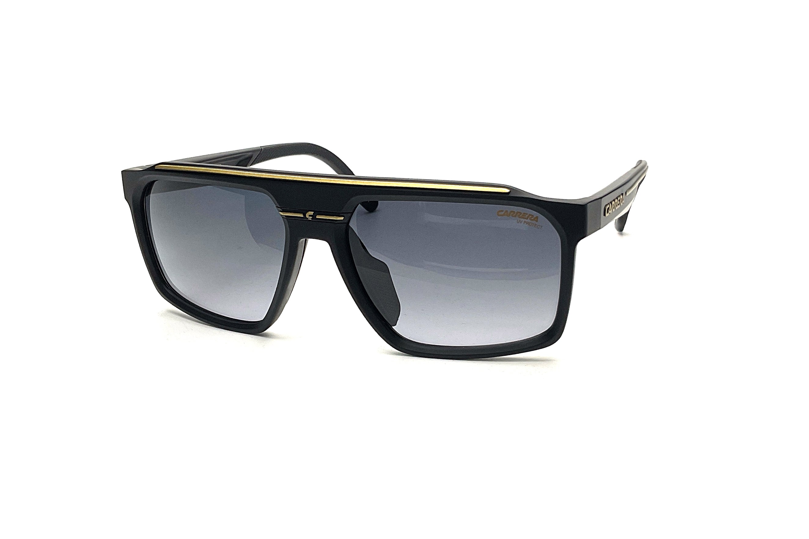 Carrera C Sport 04 Matte Black Gold Sunglasses - Polarized UV Protection for Men & Women - Perfect for Driving, Running, and Outdoor Activities