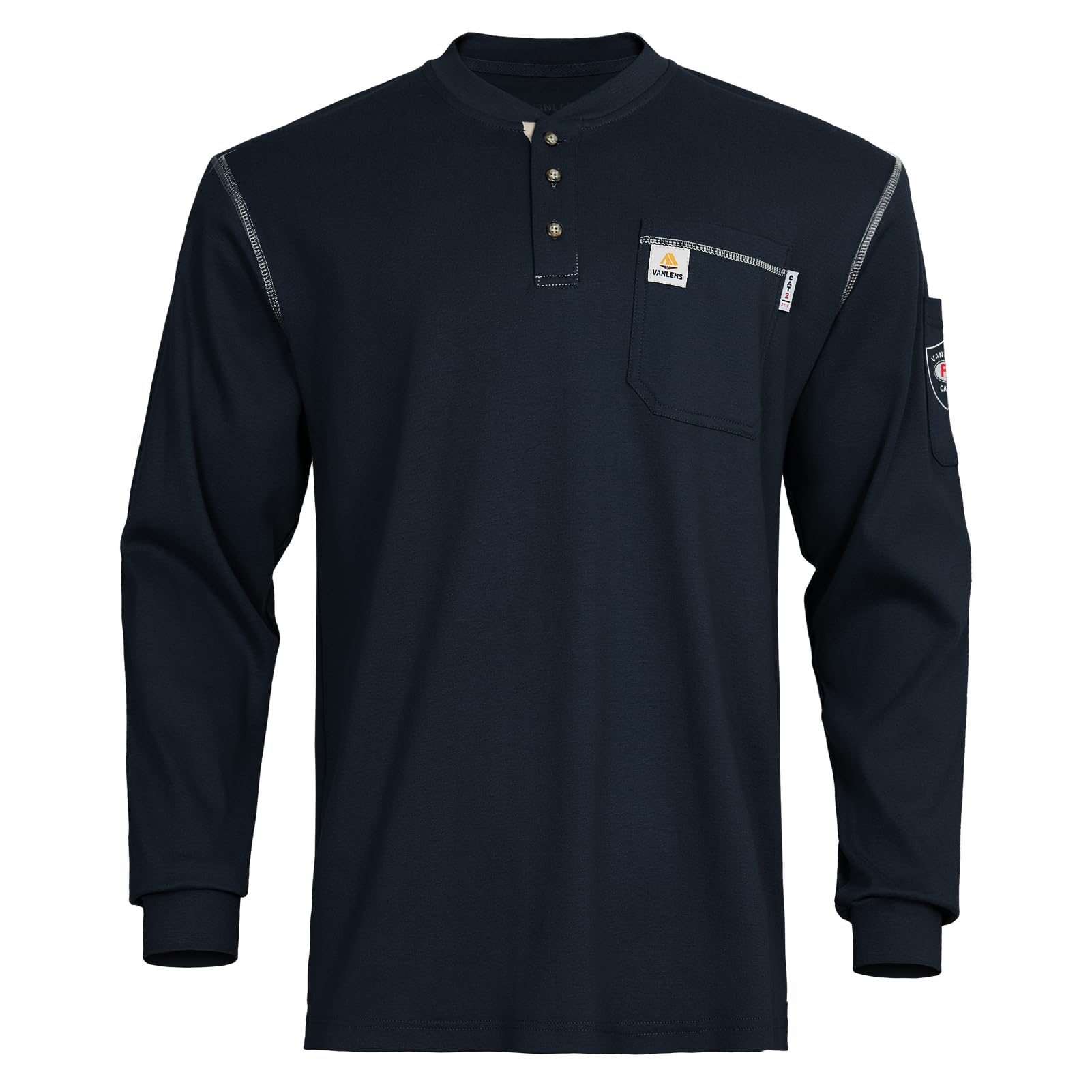 FR Shirts for Men - CAT2/HRC2 Flame Resistant Work Shirts, 6.5oz Lightweight Long Sleeve Fire Retardant Shirt for Welding, Construction & Industrial Safety Work