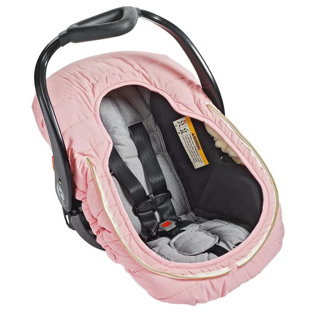 JJ Cole Car Seat Cover - Soft, Waterproof & Machine Washable - Blush Pink for Baby Safety & Comfort - Perfect for Cars, Strollers & Travel