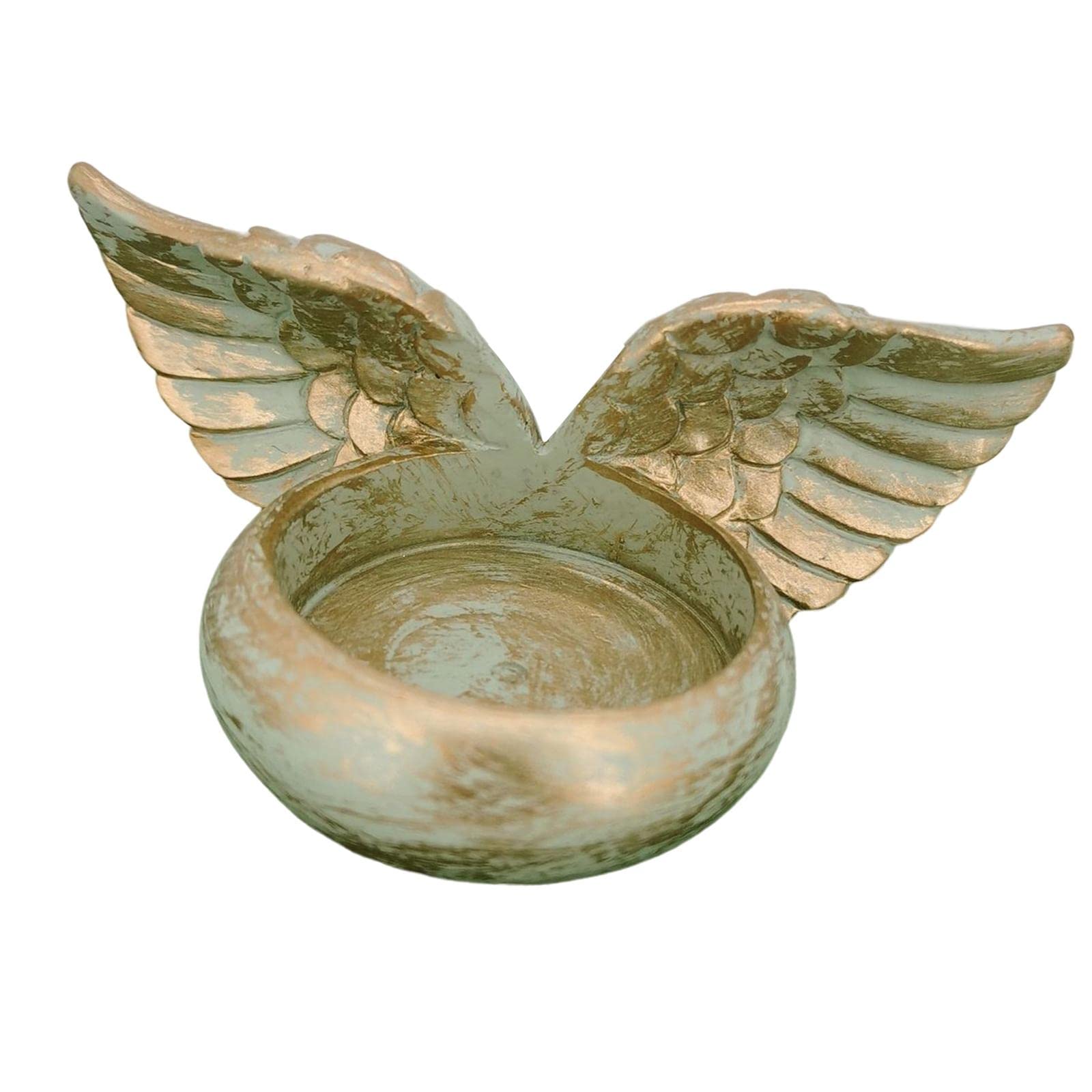 Elegant Nordic Tealight Candle Holder - Resin Feather Figurine for Home, Church & Wedding Decor | Perfect for Baptism, Memorials & Table Centerpieces