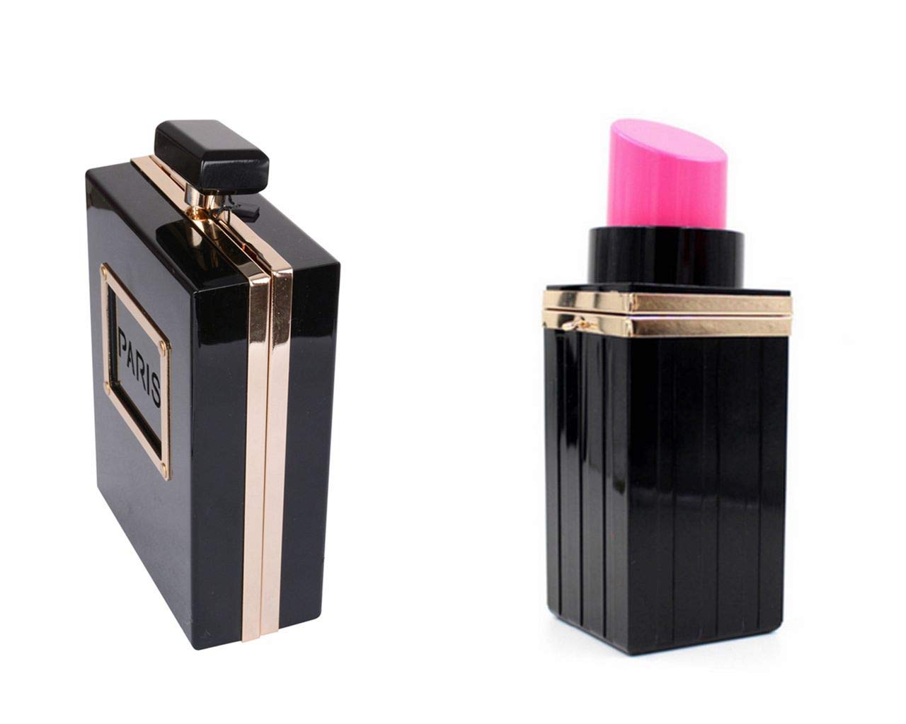 Paris Perfume Shaped Lipstick Purse - Elegant Evening Clutch Bag for Women | Perfect for Parties, Weddings & Special Occasions