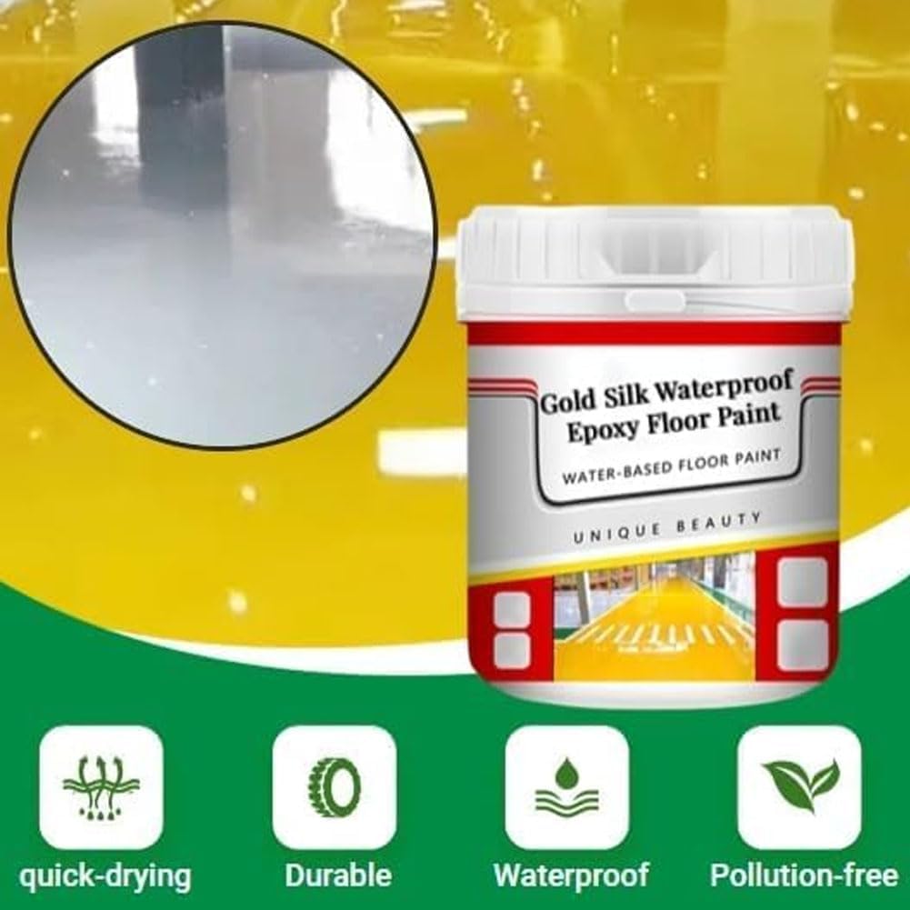 Pvzxr Quick-Dry Anti-Slip Water-Based Floor Paint - Light Grey Epoxy Coating for Garage, Basement & Workshop | Durable, Waterproof & Non-Slip Surface Solution