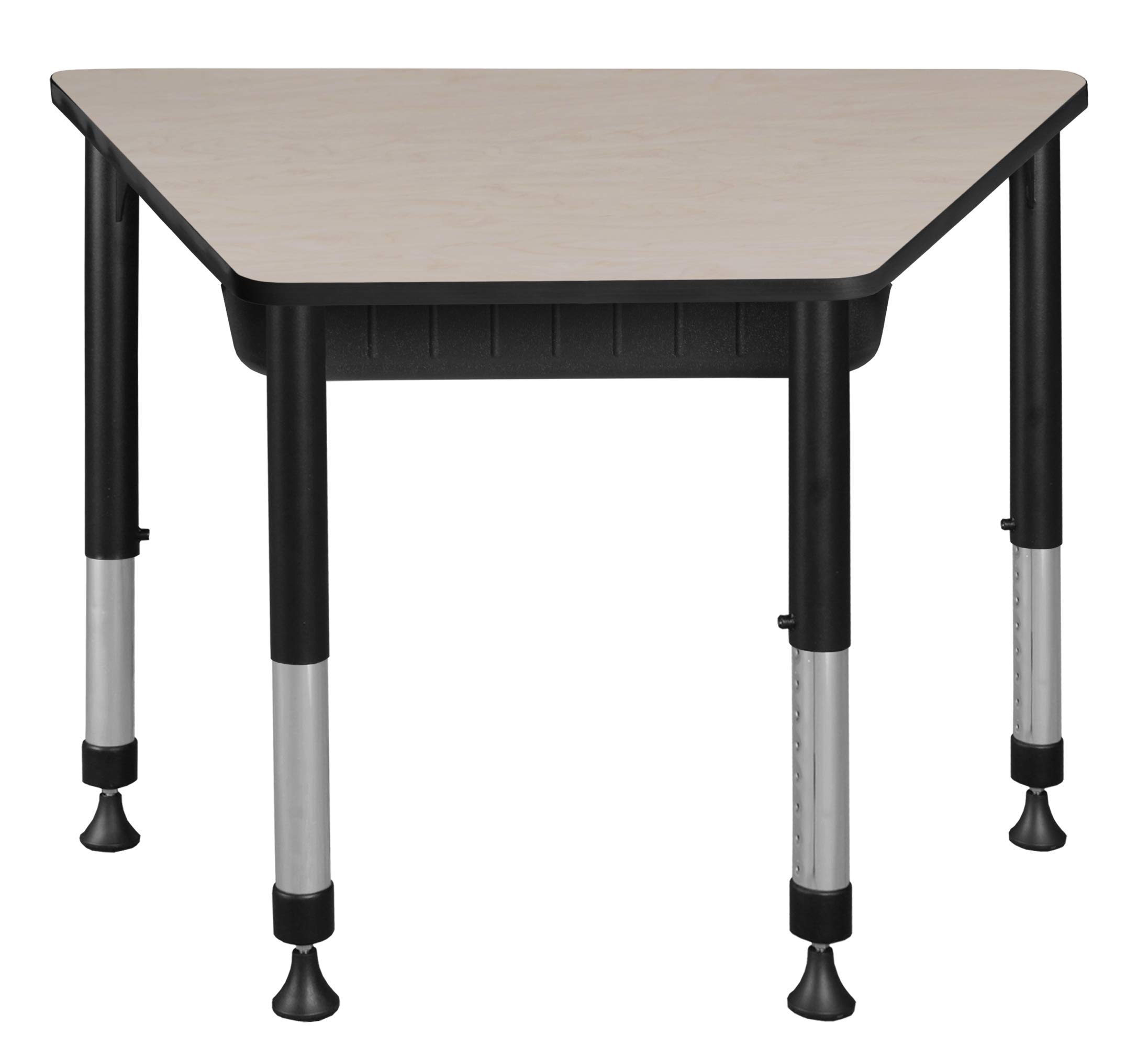 Regency Height Adjustable Trapezoid School Desk with Storage - 36