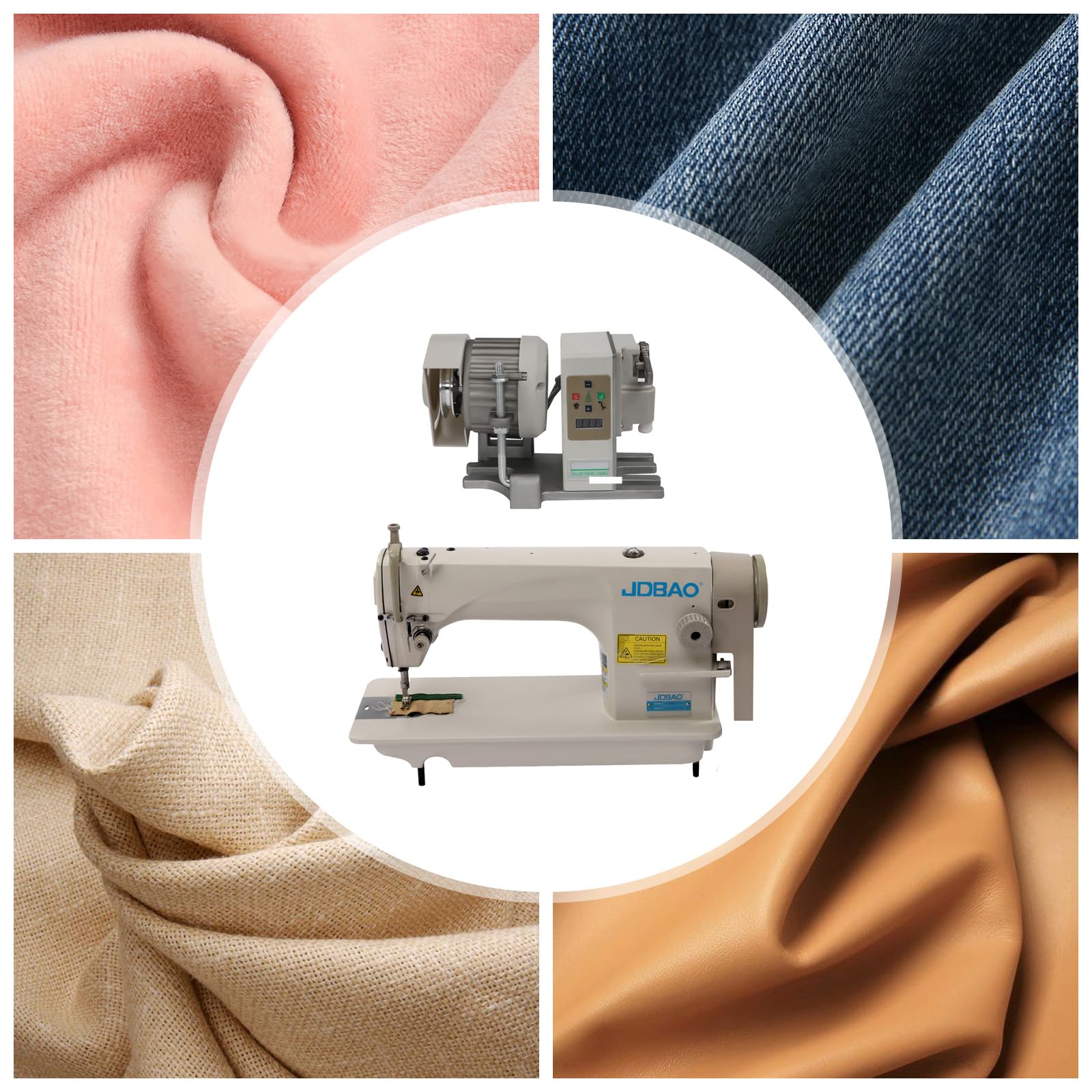 Heavy Duty Industrial Sewing Machine 550W Motor - 3500 Stitches/Min Commercial Sewing Machine for Chiffon, Denim, Wool, Canvas, Flannel & Gauze - Perfect for Upholstery, Leather Craft, Tailoring & Home DIY Projects
