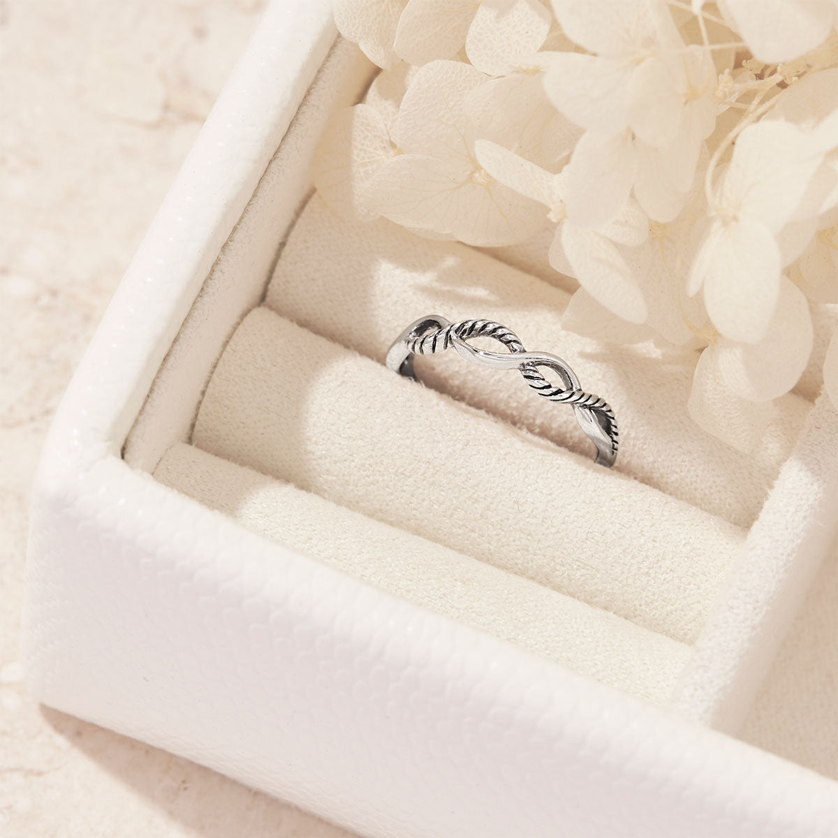 Elegant Rope Twist Ring for Women - Sterling Silver or Gold Plated Stackable Band - Perfect for Everyday Wear, Gifts & Special Occasions