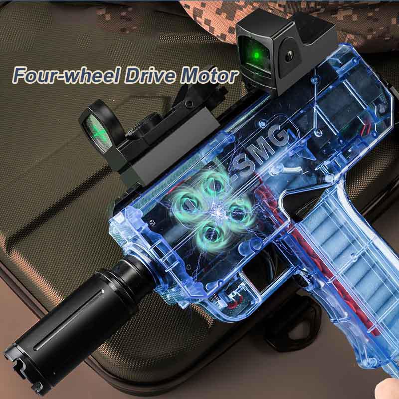 Electric UZI SMG Foam Dart Blaster Toy Gun - High Performance Foam Dart Blaster for Outdoor Nerf Battles, Backyard Games & Team Combat (Orange)