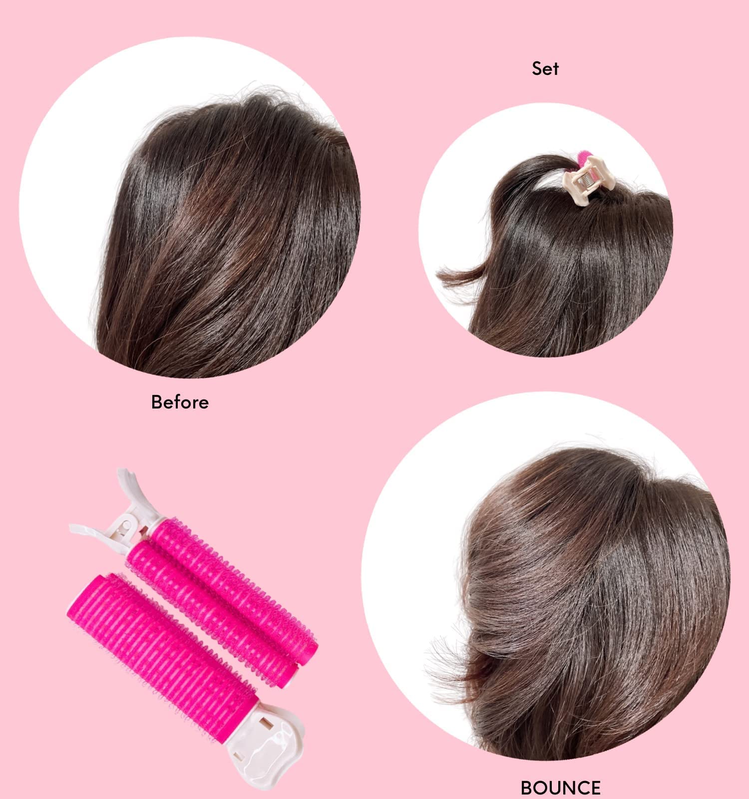 MYYNTI Voluminous Hair Root Clips & Curling Rollers - 2 Pack DIY Styling Tools for Women & Girls - Natural Bangs, Hair Tail & Root Lift - Create Fluffy Curls for Home, Party & Daily Styling (Multicolor)