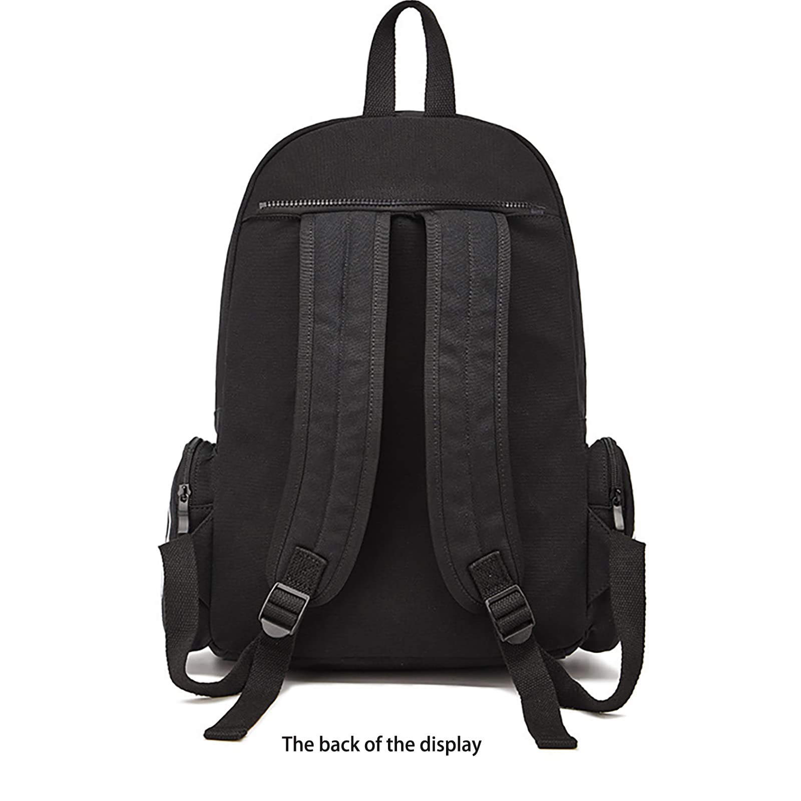 **Gothic Skull Print Canvas Backpack for Men & Women - Trendy Casual Daypack for Halloween, School, Travel & Daily Use**