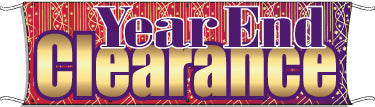 Large Outdoor Advertising Banner - Durable Vinyl for Year End Sales & Clearance Events - Perfect for Storefronts, Parking Lots & Promotional Displays