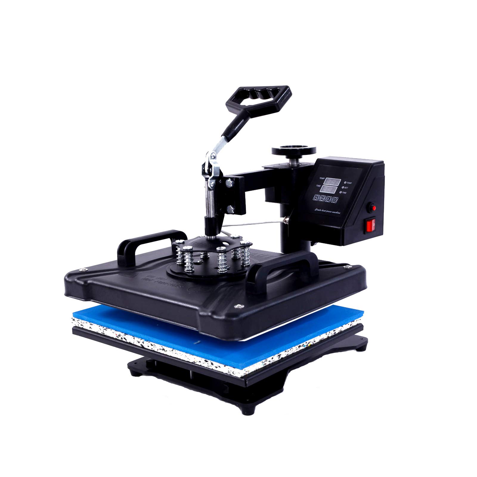 Tinkeal 12x10 Swing Away Heat Press Machine - Digital Sublimation Press for T-Shirts, HTV Vinyl & DIY Projects | Industrial Quality Heat Transfer Press (Black) | Perfect for Home Business & Crafting