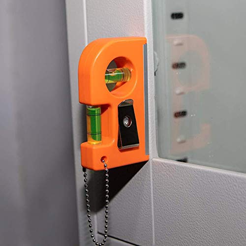 Portable Mini Spirit Level - Magnetic Aluminum Alloy Bubble Level with Zipper & Hanging Hook for Construction, DIY, Carpentry, and Home Improvement Projects