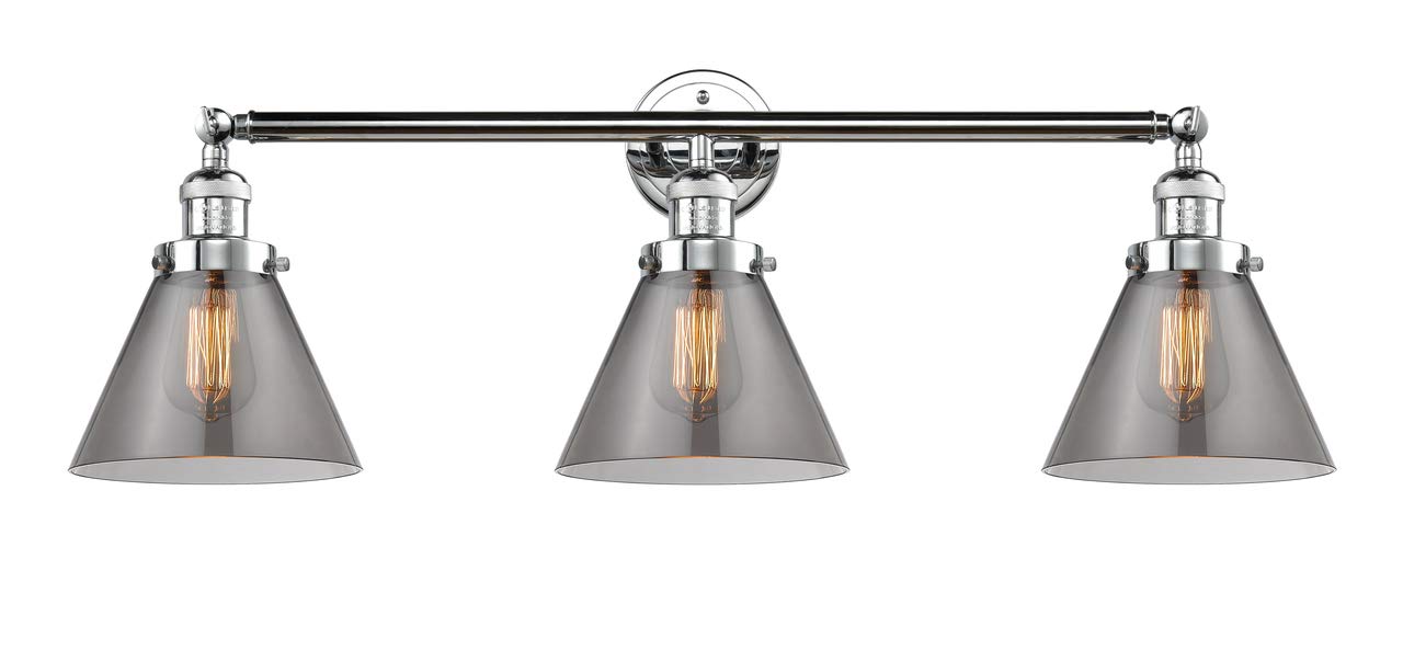 Innovations 205-PC-S-G43 3-Light Adjustable Bathroom Vanity Light Fixture in Polished Chrome - Perfect for Modern Bathrooms, Powder Rooms & Spa-Like Settings