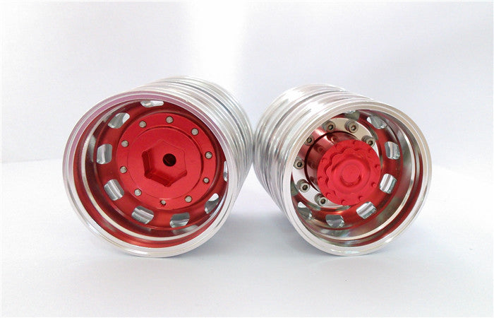 1/14 Scale TOUCANHOBBY Narrow Sponge Tires with Metal Rear Wheel Hub - Replacement Parts for RC Tractor, Truck & Dumper DIY Models - Perfect for Off-Road Racing & Construction Site Simulation