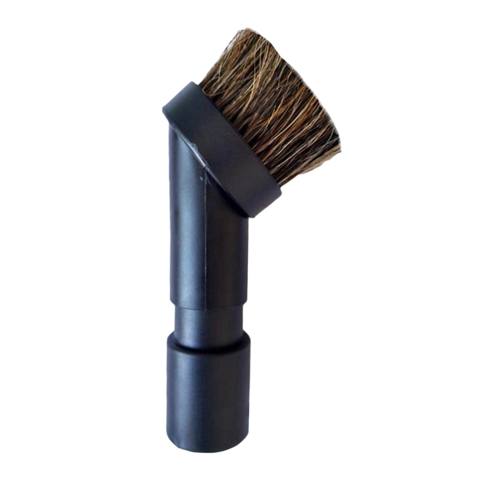 Fenteer 32mm Compact Dust Brush - Soft Durable Horse Hair Bristles with Adapter for Household Cleaning | Lightweight Cleaning Tool for Furniture, Electronics & Car Interiors
