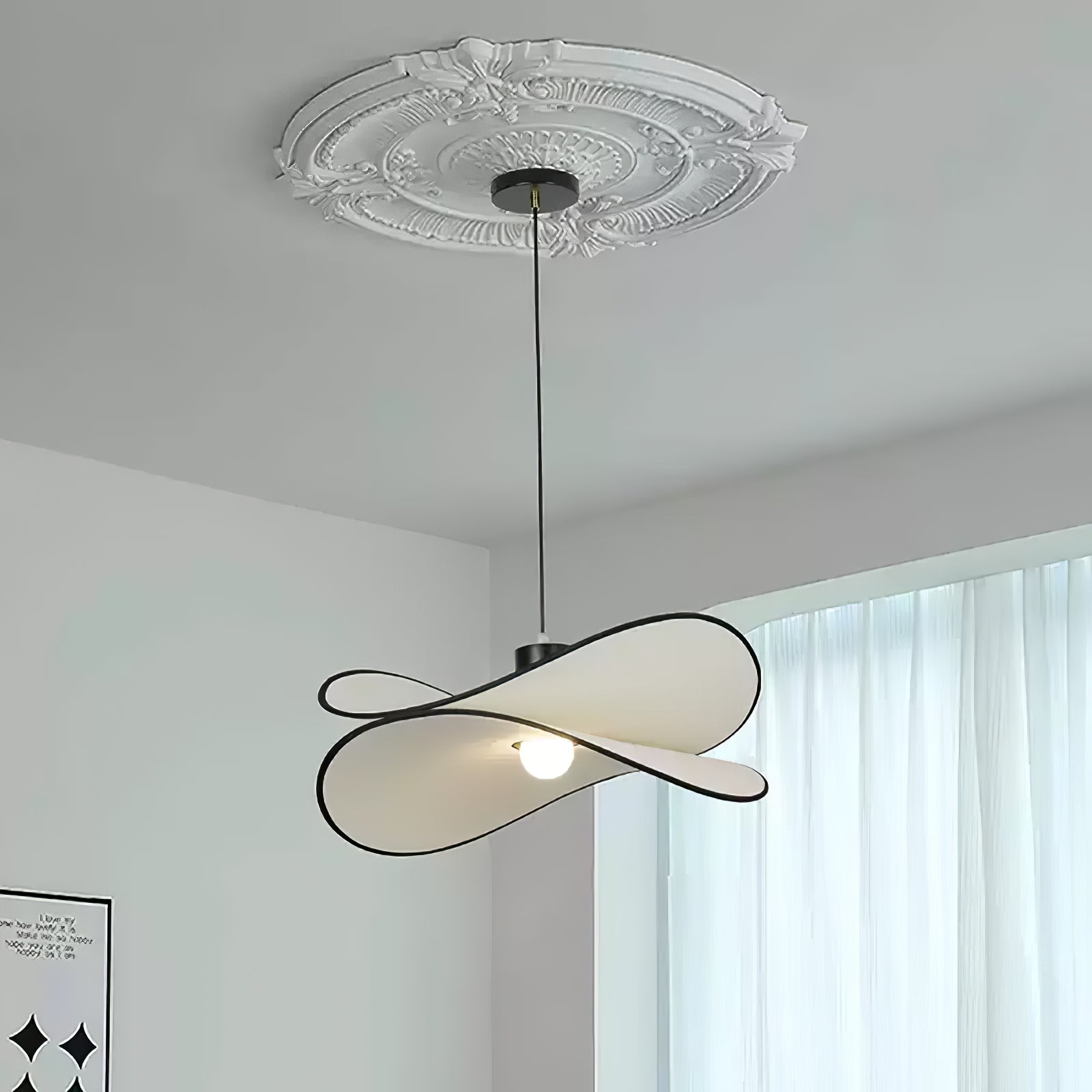 Chloe Pendant Lamp - Modern Hanging Light Fixture for Dining Room, Kitchen, Bedroom & Living Room Decor | Elegant Glass Shade & Adjustable Cord