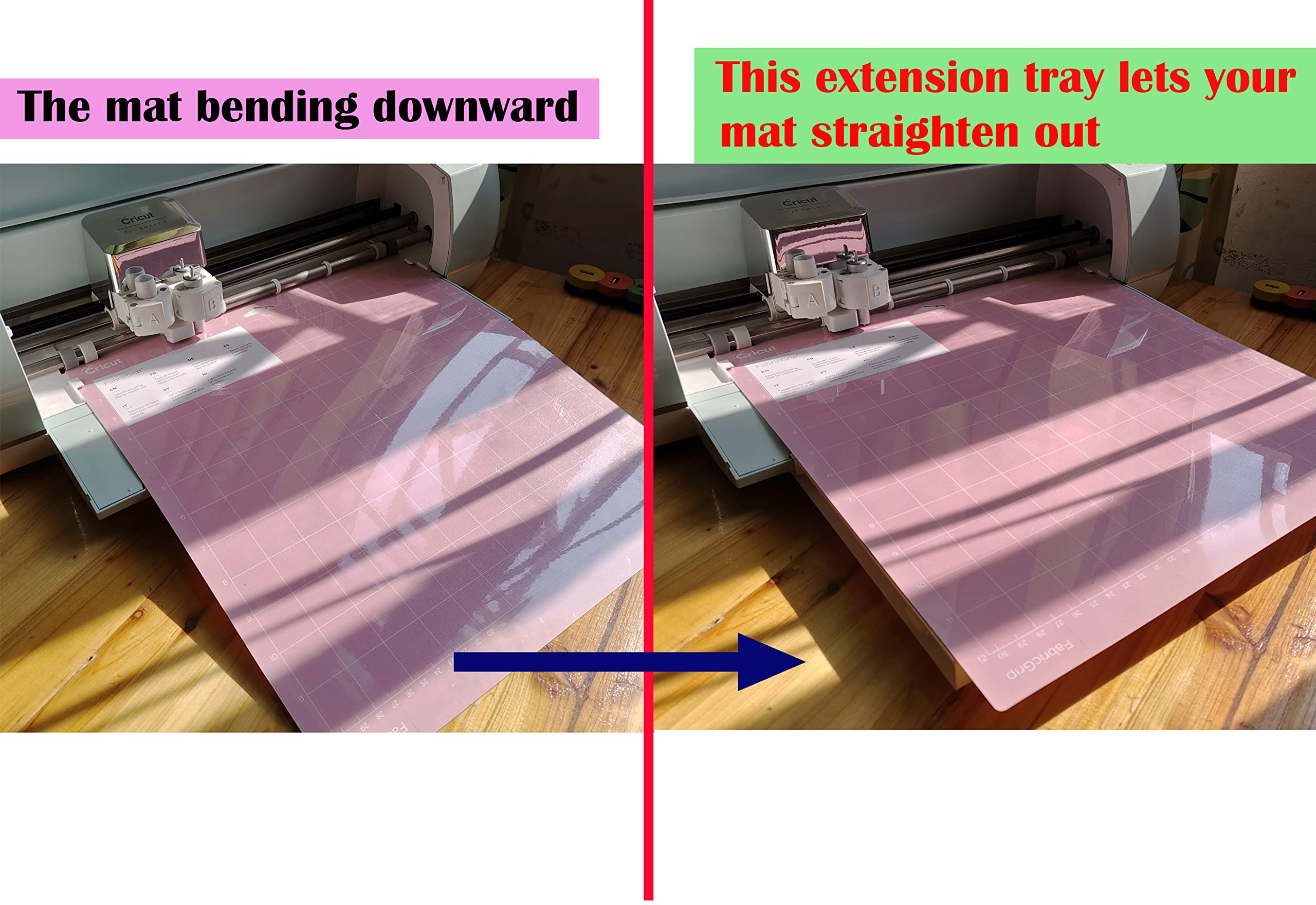 Cricut Explore Air 3 2 1 Extension Tray - Cutting Mat Extender Support for Explore Air Series (White) | Perfect for DIY Crafts, Scrapbooking & Vinyl Cutting Projects | Not Compatible with Maker3 & Maker