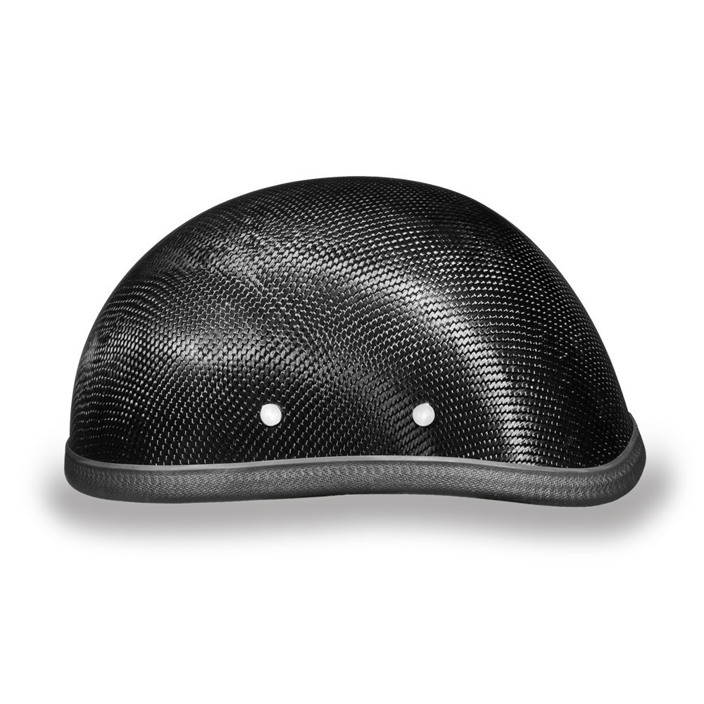 Daytona Carbon Fiber Motorcycle Half Helmet - Lightweight Retro Skull Cap with Breathable Liner & Head Wrap - Perfect for Cruiser, Scooter & Vintage Bike Riders