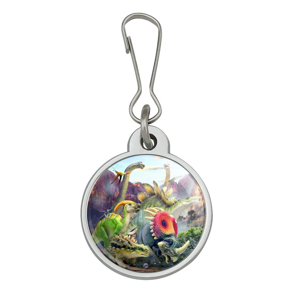Dinosaurs Jurassic Dino Valley Jacket Handbag Purse Luggage Backpack Zipper Pull Charm - Cute Dinosaur Keychain Accessories for Backpacks, Bags & Suitcases - Perfect for Travel, School & Everyday Use