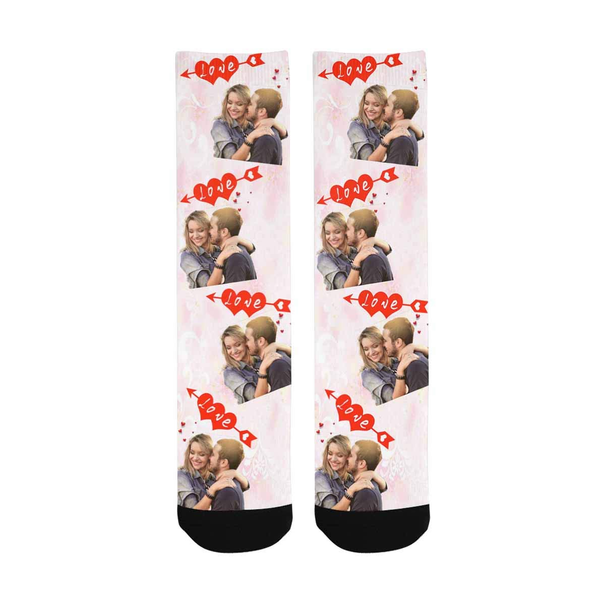Personalized Custom Face Socks - Print Your Photo - Valentine's Day Gift for Men & Women - Couple Socks, Anniversary Present, Unique Gift Idea for Birthday, Christmas & Special Occasions
