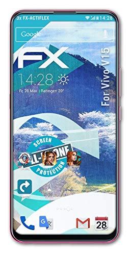 Vivo V15 Screen Protector, 3-Pack Ultra Clear Flexible Film - Anti-Scratch & Bubble-Free for Daily Protection at Work & Play