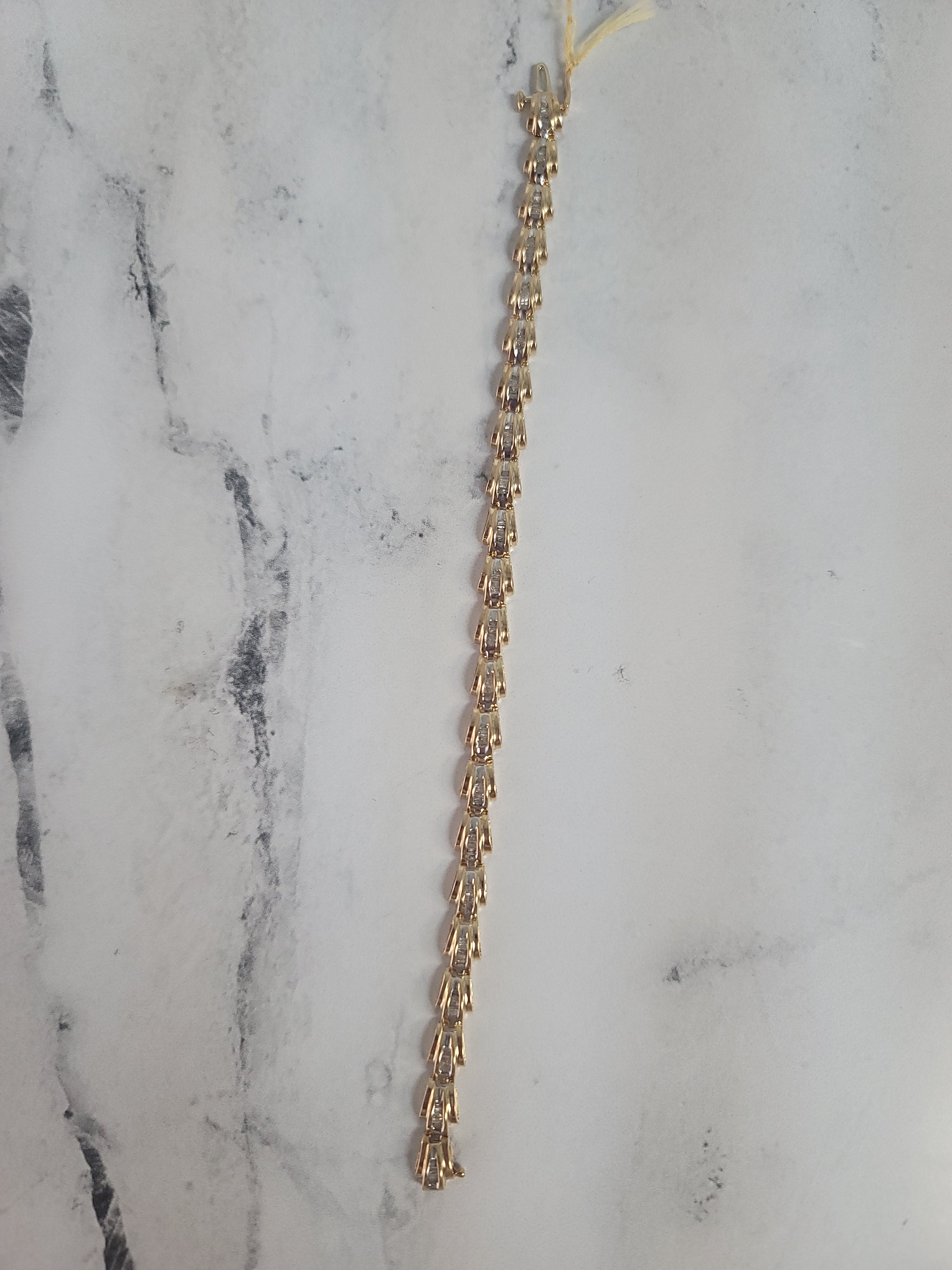 3 Carat Baguette Diamond Tennis Bracelet for Women - 14K White Gold Luxury Stackable Bracelet - Perfect for Weddings, Anniversaries & Special Occasions
