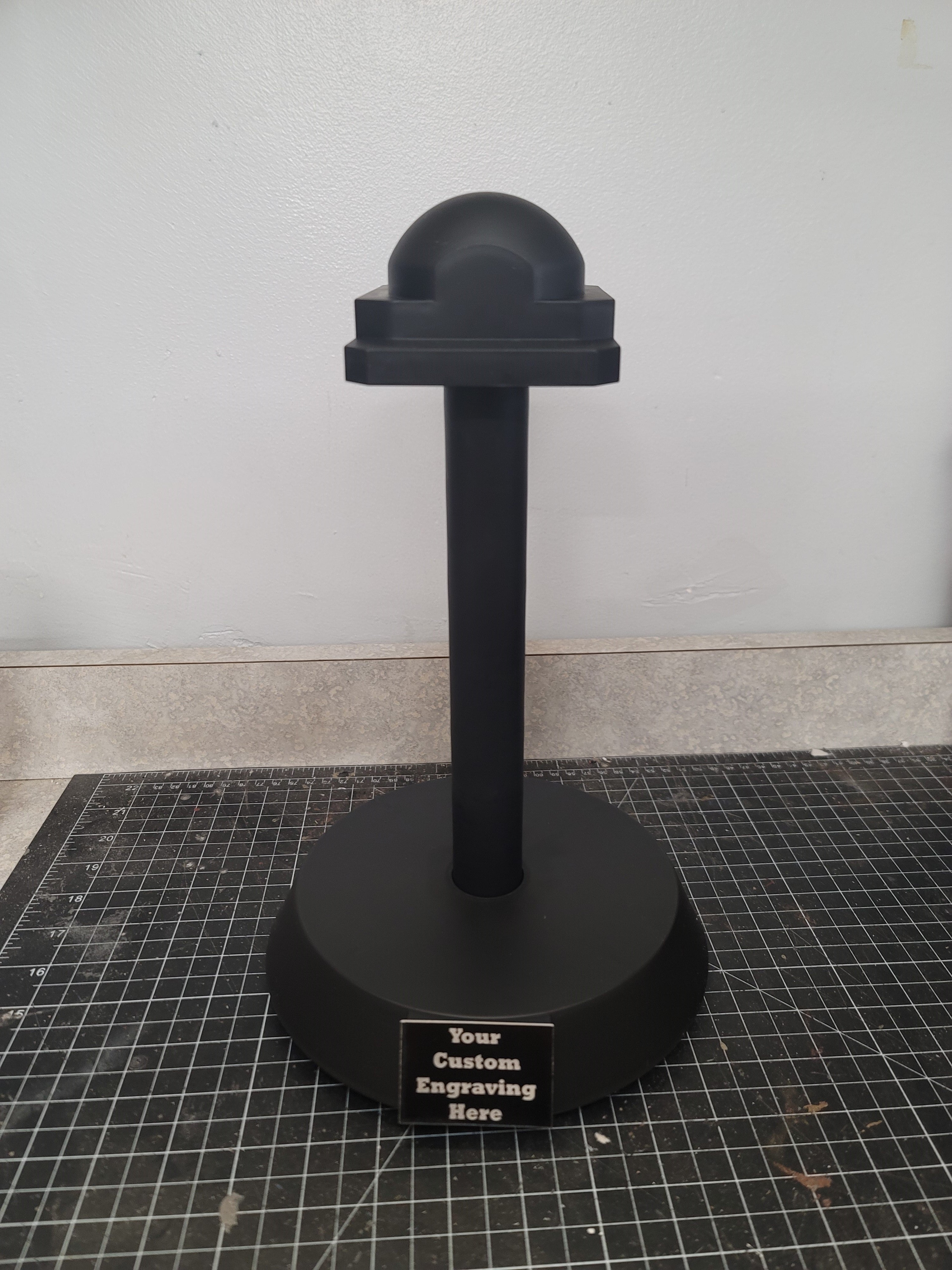Personalized Custom Engraved Helmet Display Stand for Motorcycle, Bike & Sports Gear - Perfect for Home Decor, Man Cave & Trophy Showcase