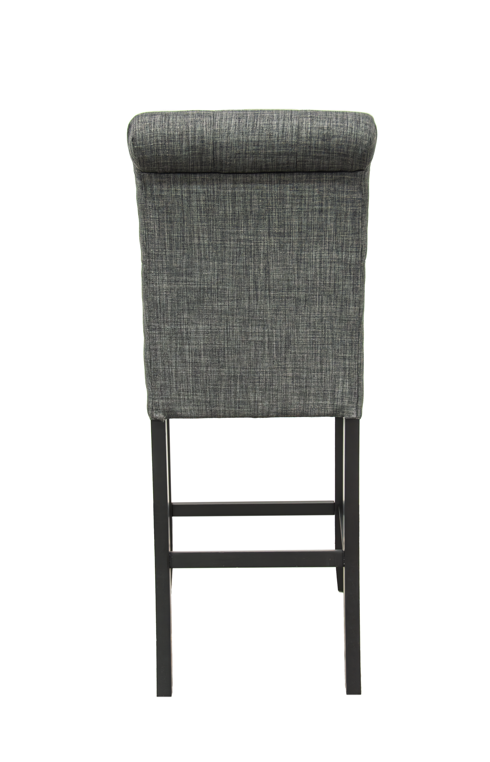 Set of 2 Charcoal Fabric Counter Height Dining Chairs with Plush Cushion & Tufted Back - Modern Kitchen Bar Stools for Breakfast Nook, Dining Room, and Small Space