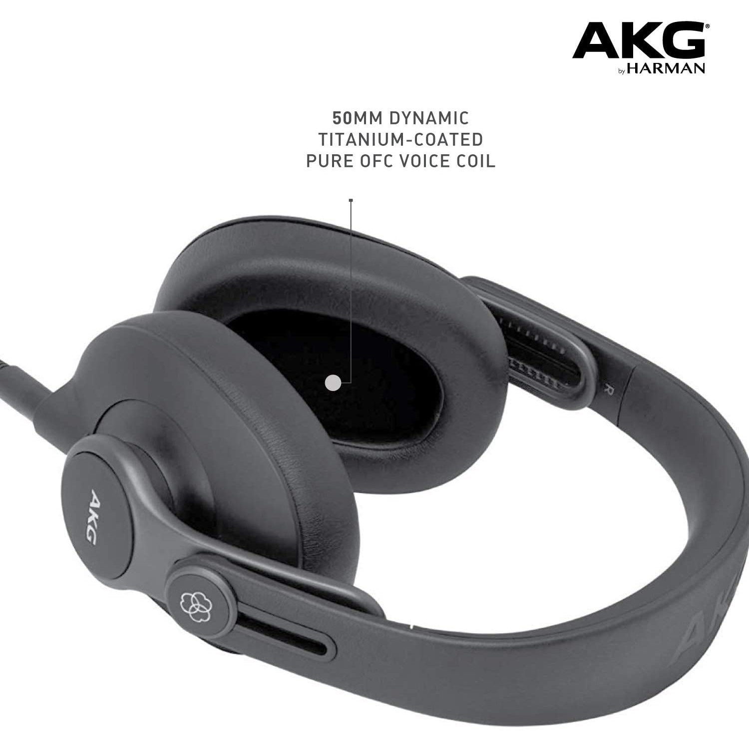 AKG K371 Bluetooth Studio Headphones - Professional Over-Ear Foldable Wireless Headset for Music Production, DJing & Podcasting - Perfect for Home Recording, Gaming & Travel