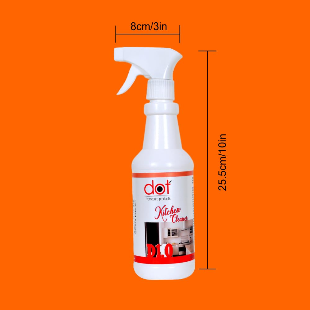 DOT Homecare Kitchen Cleaner 400ml - Powerful Non-Acidic Heavy Duty Degreaser | Removes Oil Stains, Gum, Sticker Marks & Permanent Marker | Safe for Countertops, Stoves & Appliances | Ideal for Home & Restaurant Use