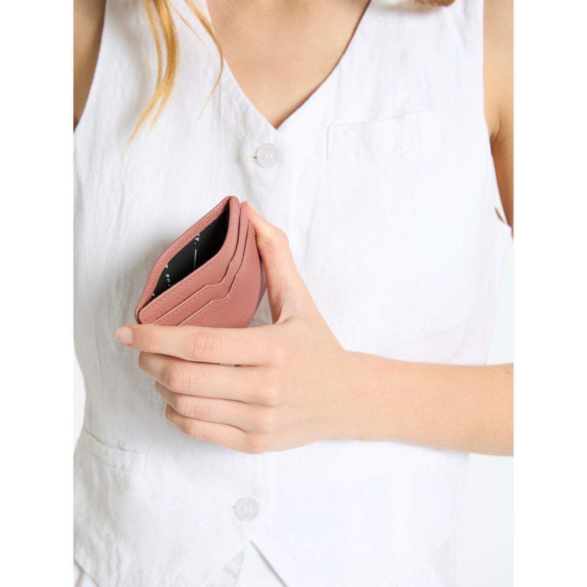 STATUS ANXIETY Together For Now Genuine Leather Card Holder - Slim RFID Blocking Wallet for Men & Women | Perfect for Everyday Use, Travel, and Minimalist Lifestyle