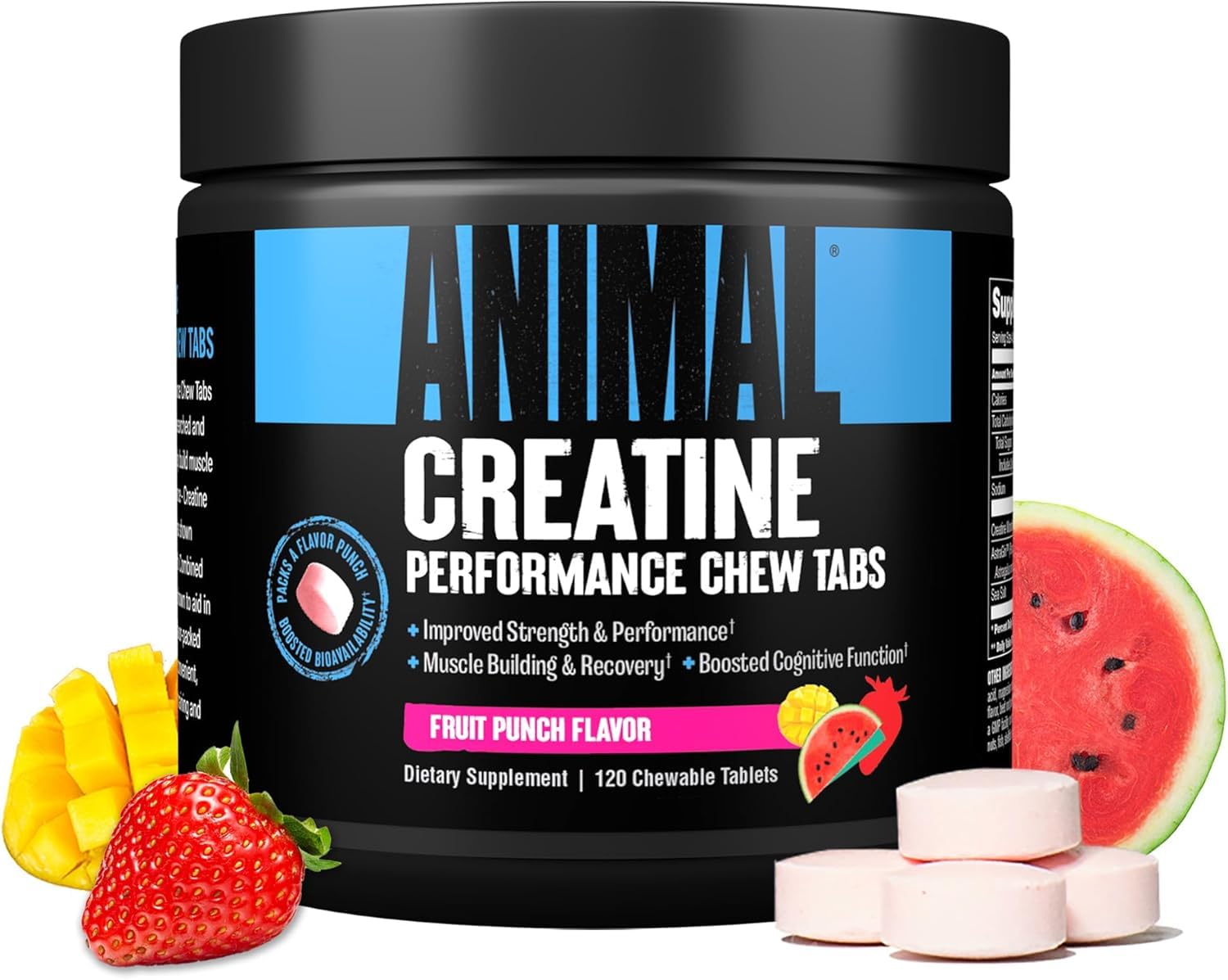 Premium Creatine Chews for Athletes & Fitness Enthusiasts - 120 Fast-Absorbing Chewable Tablets - Supports Muscle Growth, Strength & Recovery - Ideal for Pre/Post Workout & Active Lifestyles