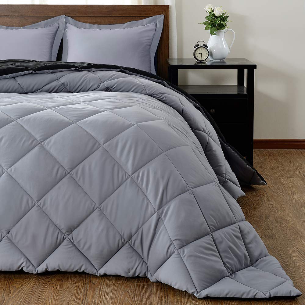 Reversible Down Alternative Comforter Set - 5 Piece Oversized King (98