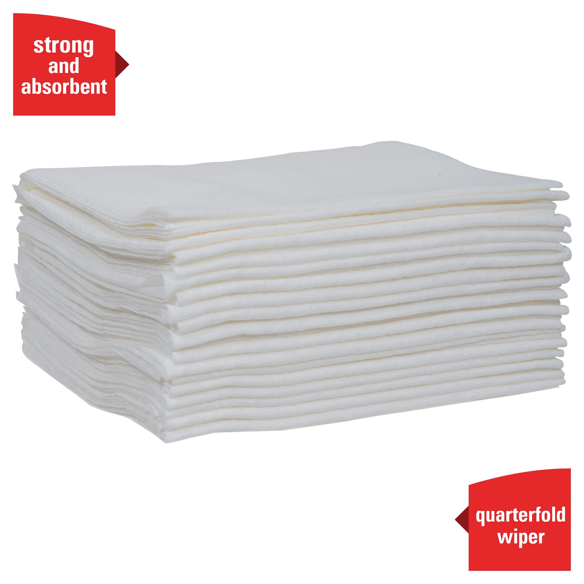 WypAll GeneralClean L20 Medium Cleaning Wipes (47022) - 12 Boxes of 68 Quarterfold Towels, 816 Sheets Total - White | Industrial & Home Cleaning, Workshop, Garage, Office Use