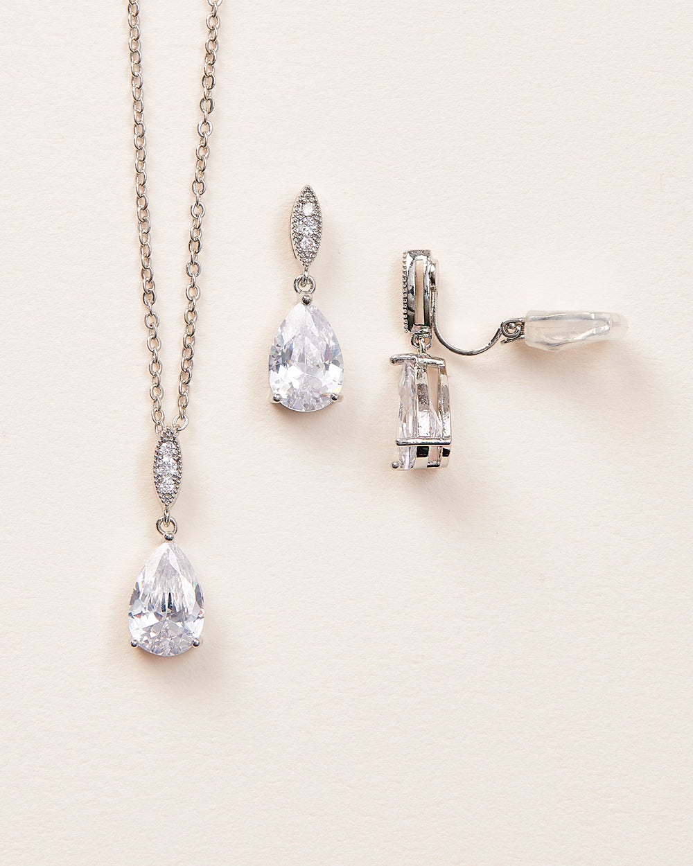 Callie Elegant Bridesmaid Jewelry Set - Necklace & Earrings for Weddings, Parties & Formal Events