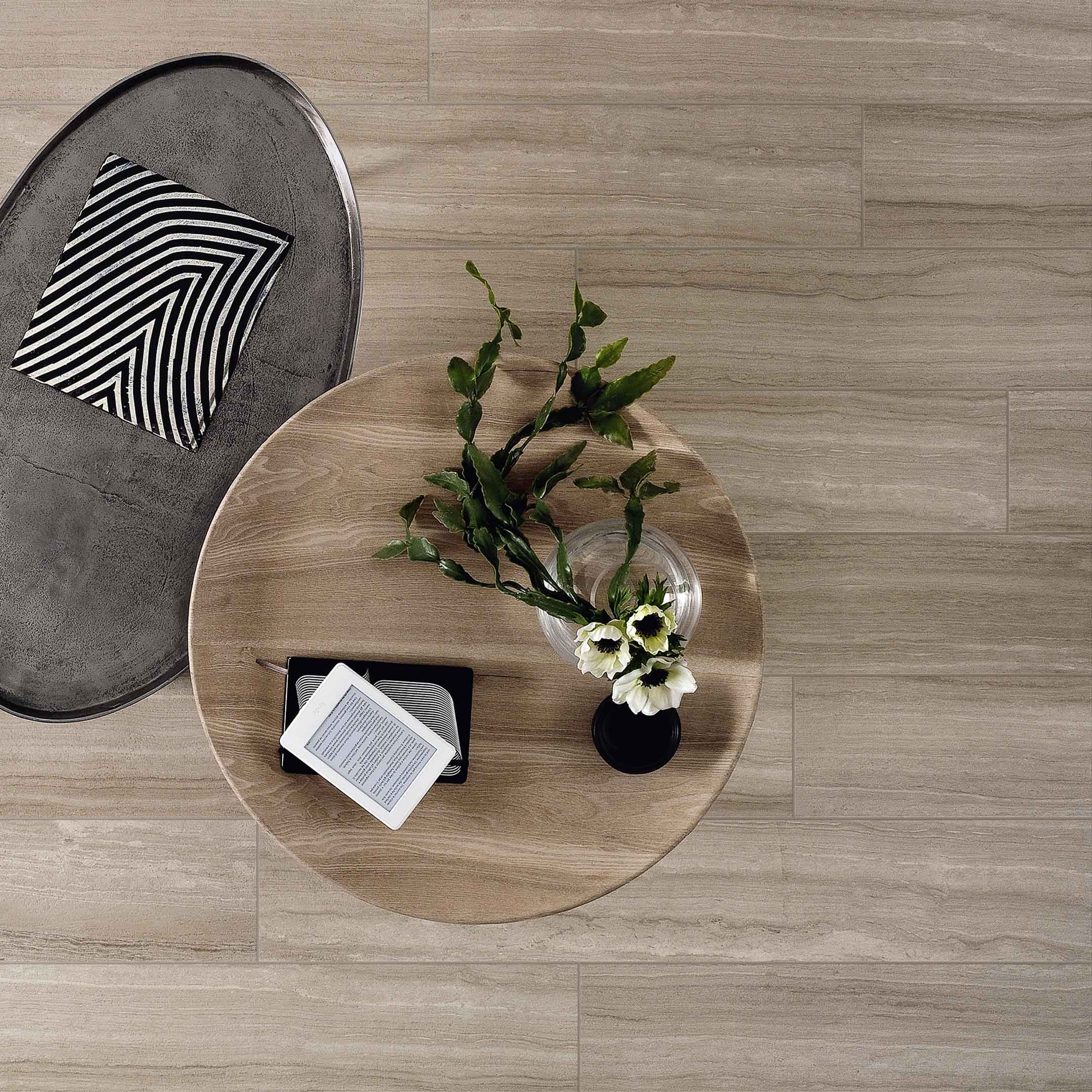 Premium Travertine Porcelain Tile - Natural Stone Look, Durable & Waterproof - Perfect for Bathroom, Kitchen & Flooring Renovations