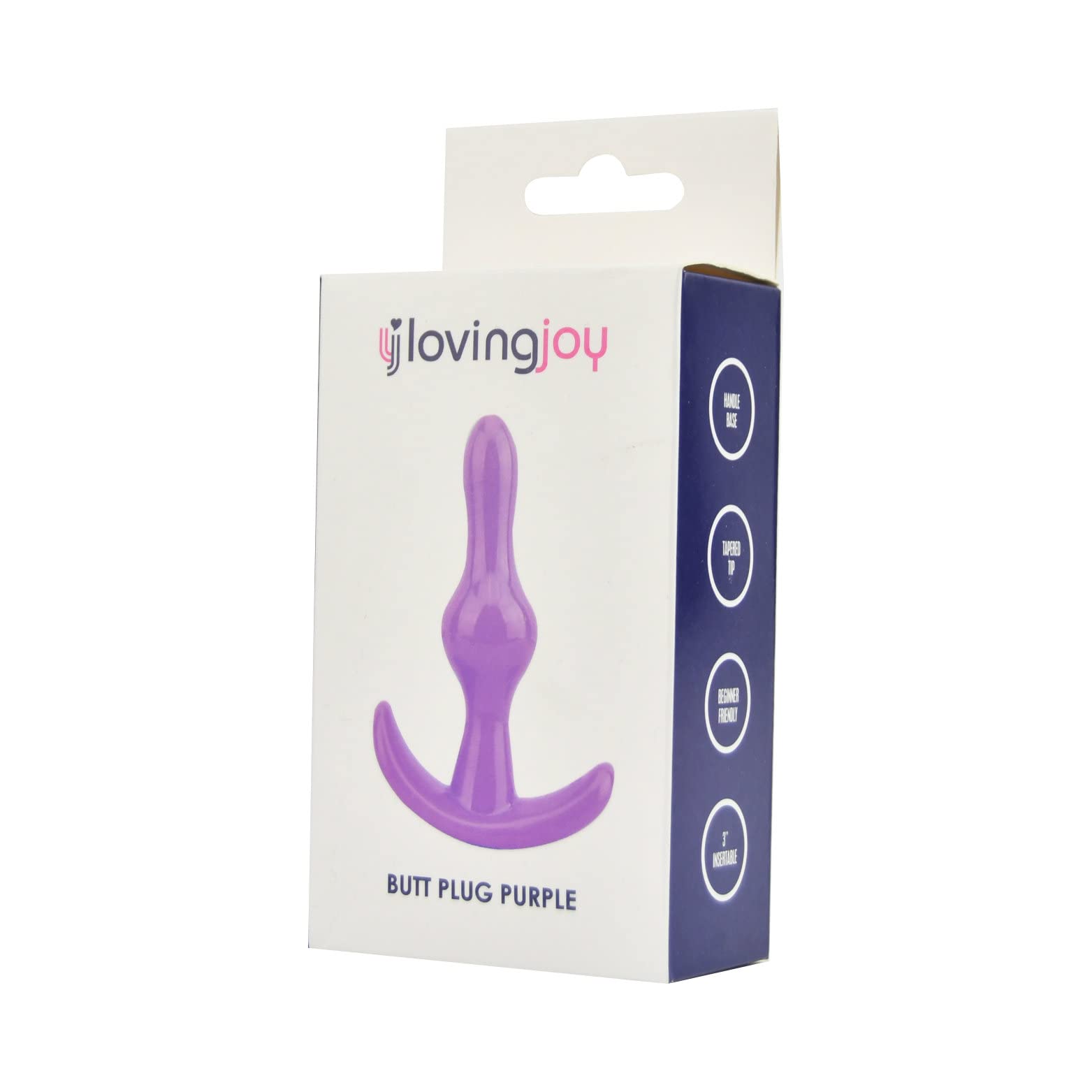 Purple Rippled Anal Plug with Handle - 3.5 Inch Silicone Butt Plug for Men & Women - Perfect for Couples Play, Solo Exploration & BDSM Scenes
