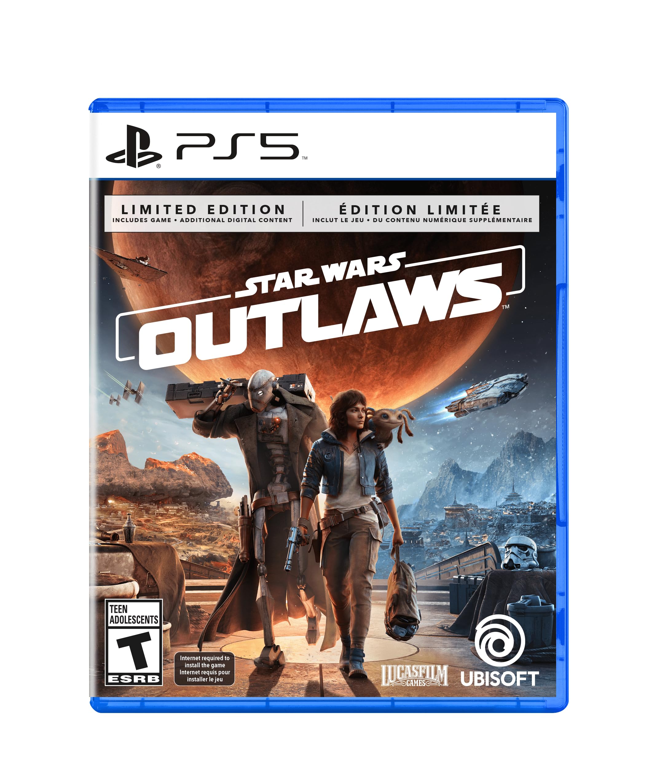 Star Wars Outlaws Limited Edition (Amazon Exclusive) for PlayStation 5 - Collector's Edition with Exclusive Content | Perfect for Gaming Enthusiasts & Star Wars Fans | Ideal for Home Entertainment & Gift Giving