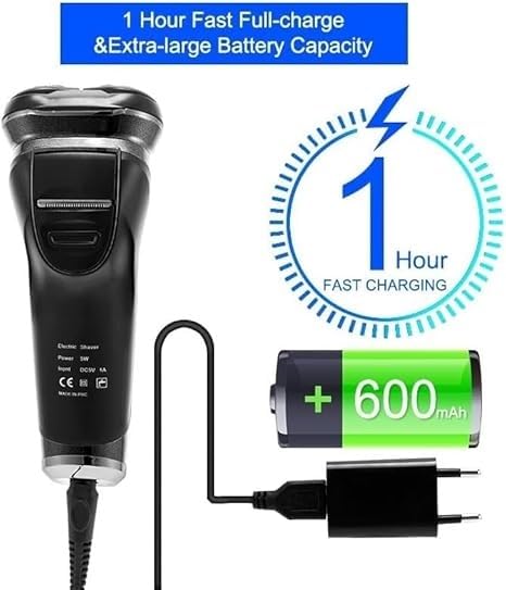 Best Electric Shavers for Men - Powerful Cordless Rechargeable Wet/Dry Beard Trimmer with LCD Display & Charging Base - Perfect for Travel, Home, and Office Use
