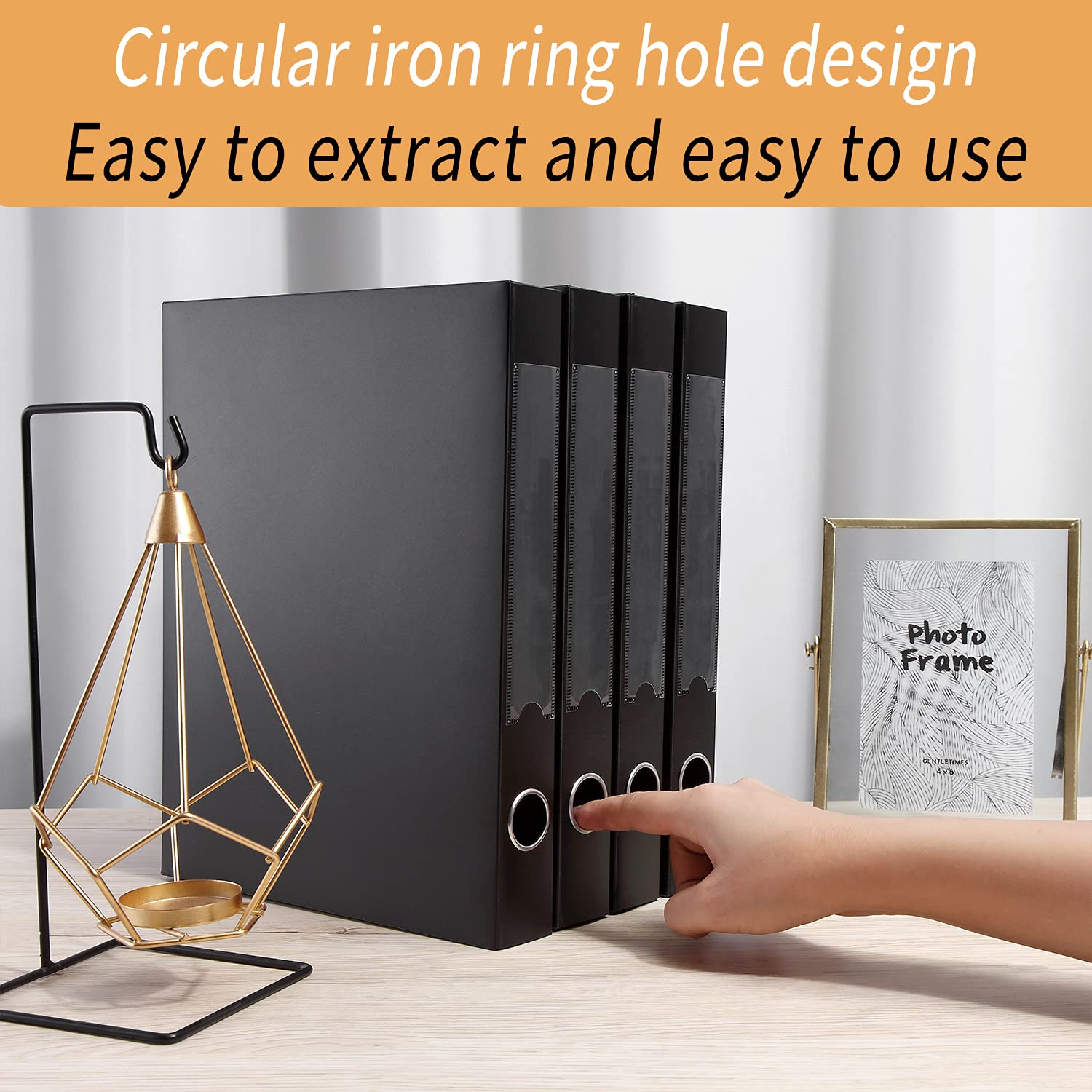 A4 Plastic Storage File Box - Foldable Document Organizer with 5.8cm Thickened Design, Large Capacity Black File Holder (4-Pack) - Perfect for Office, Home & School Organization