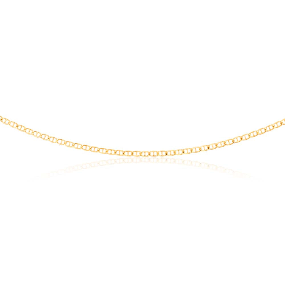 9ct Silver Filled Yellow Gold Anchor Chain 45cm - Elegant Jewelry for Women, Perfect for Layering, Gifts & Everyday Wear