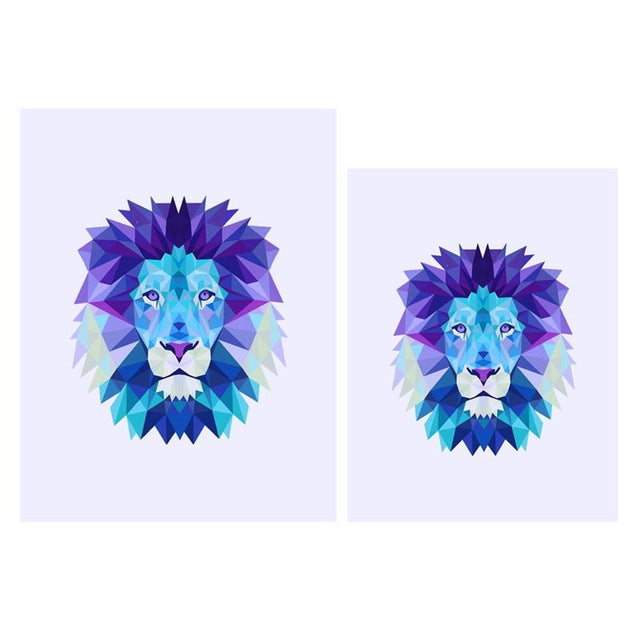 Modern Lion Art Prints - Waterproof Canvas Wall Art Poster, Spray Print Painting for Home & Office Decor - Perfect for Living Room, Bedroom, or Office Wall Decor