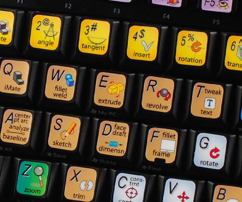 Inventor Keyboard Shortcut Decals - Boost CAD Efficiency