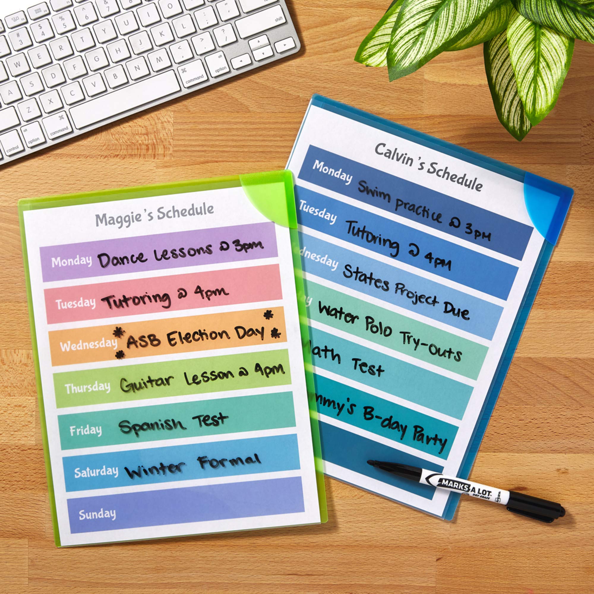 AVERY Marks A Lot Dry Erase Markers - Low Odor White Board Markers with Bullet Tip, 10 Assorted Colors (24495) for Office, Classroom & Home Use